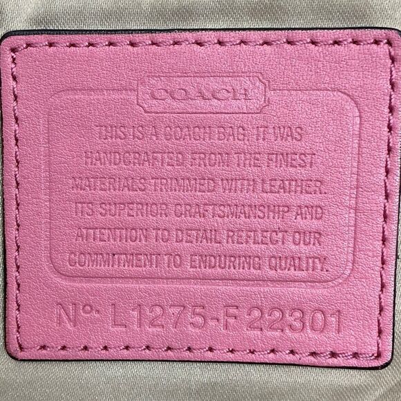 Coach Kristin Tan & Peach Signature Large Hobo Shoulder Bag - Picture 5 of 10